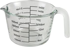 img 2 attached to 🧪 Clear Borosilicate Glass Measuring Cup by Farberware - 2 Cups, Ideal for Wet and Dry Ingredients, with Oversized Measurements