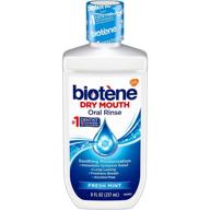 🌿 biotene fresh mint: alcohol-free oral rinse mouthwash for dry mouth - moisturizing formula, 8oz logo