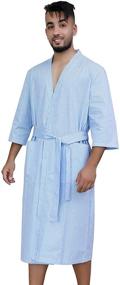 img 4 attached to MHJHBBE Lightweight Cotton Sleeve Bathrobe