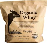 🌱 raw organic whey 5lb: usda certified organic protein powder - cold processed, grass fed & non-gmo, unflavored & unsweetened - perfect for healthy, gluten-free lifestyles (5 lb bulk) logo