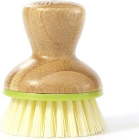img 3 attached to 🧼 Green Full Circle Bubble Up Ceramic Soap Dispenser & Bamboo Handle Dish Brush Set – Replaceable Kitchen Dish Scrubber with Soap Holder