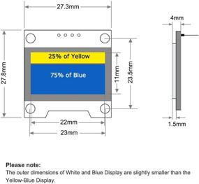 img 3 attached to IZOKEE 0.96'' I2C IIC 12864 128X64 Pixel OLED LCD Display Shield Board Module 4 Pin for Arduino & Raspberry Pi - Pack of 3pcs (Yellow-Blue-IIC)