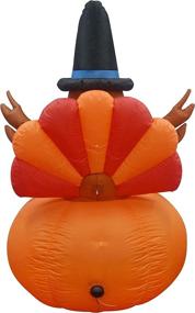 img 2 attached to 🦃 GOOSH 6-Foot Height Thanksgiving Inflatables Outdoor Turkeys Standing in The Pumpkin with LED Lights – Blow Up Yard Decoration Clearance for Party, Indoor, Lawn, Holiday, and Garden Display