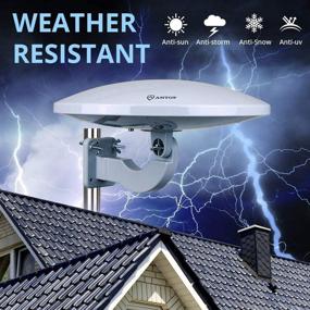 img 2 attached to 📺 Antop UFO Outdoor TV Antenna: 4G LTE Filter, Smartpass Amplifier, 65 Miles Omni-Directional Reception, UV-Coating Technology, 33ft Coaxial Cable, 4K UHD Ready