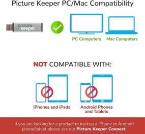 img 1 attached to Умный USB-флеш-накопитель на 8 ГБ - устройство для резервного копирования фотографий Picture Keeper для настольного ПК и ноутбуков MAC и компьютеров (2-пакет)