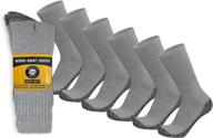 🧦 high-quality multipack of men's heavy duty steel toe work crew socks, us shoe size 9-12 logo