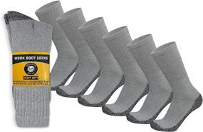 img 4 attached to 🧦 High-Quality Multipack of Men's Heavy Duty Steel Toe Work Crew Socks, US Shoe Size 9-12