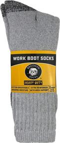 img 1 attached to 🧦 High-Quality Multipack of Men's Heavy Duty Steel Toe Work Crew Socks, US Shoe Size 9-12