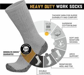 img 3 attached to 🧦 High-Quality Multipack of Men's Heavy Duty Steel Toe Work Crew Socks, US Shoe Size 9-12