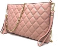 👜 lightweight quilted crossbody wristlet handbags & wallets set for women - stylish and functional crossbody bags logo