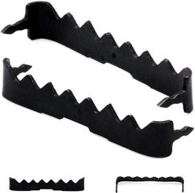 img 4 attached to 🖼️ 100 Pack of Black No Nail Sawtooth Picture Hangers - 1 3/4 Inch Sawtooth Hangers