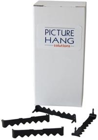 img 2 attached to 🖼️ 100 Pack of Black No Nail Sawtooth Picture Hangers - 1 3/4 Inch Sawtooth Hangers