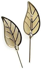 img 3 attached to 🍃 Gleaming Leaves - Gold - 12 Pieces per Pack: Add Elegance to Your Decor