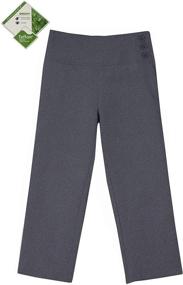 img 3 attached to High Tech Durable Adjust Waist Pants for Girls - Bienzoe School Uniforms
