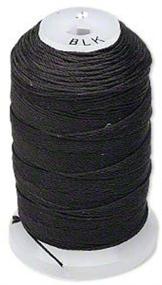 img 1 attached to 🧵 Premium Simply Silk Beading Thick Thread Cord FFF Size (0.016 Inch 0.42mm) – 92 Yards Spool: Compatible with Kumihimo Super Lon (Black)