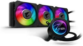 img 4 attached to 💦 GIGABYTE AORUS RGB AIO Liquid Cooler 360mm Radiator, Triple 120mm Windforce PWM Fans, Full Color LCD Display, Advanced RGB Lighting and Control, Intel 115X/2066, AMD AM4/TR4 Compatible