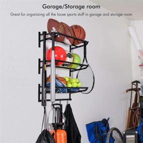 img 2 attached to 🏀 Sunix Basketball Equipment Storage Solution