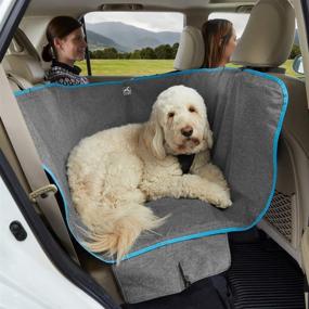 img 4 attached to 🐶 Water-Resistant Dog Hammock Car Seat Cover for Pets - Full/ Half Seat & Floor Coverage, Perfect for Cars, Trucks, SUVs - Kurgo Pet Seat Cover