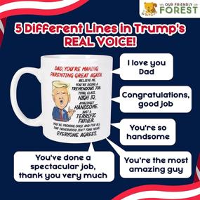 img 2 attached to 🎅 Donald Trump Talking Mug for Dad – Hilarious Dad Gifts – Mug with 5 Authentic Trump Voice Lines – Top Dad Coffee Mug for Christmas - Daughter's Dad Mug – Funny Stocking Stuffer