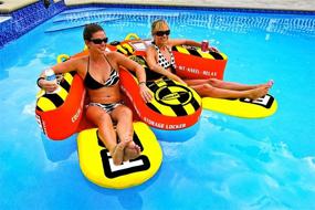 img 3 attached to 🚤 WOW World of Watersports Yankee Coupe 2-in-1 Inflatable Towable Tube and Lounge for Boating, 11-1000 – Ideal for 1 or 2 Persons