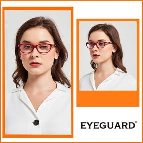 img 1 attached to Comfortable Readers for Women - EYEGUARD 4 Pack Reading Glasses with Spring Hinges