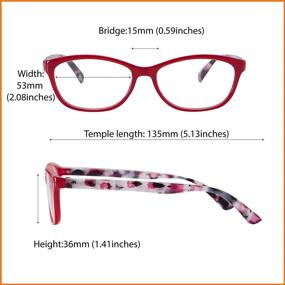 img 2 attached to Comfortable Readers for Women - EYEGUARD 4 Pack Reading Glasses with Spring Hinges