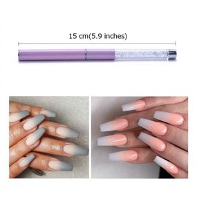 img 3 attached to 🎨 SILPECWEE 3Pcs Acrylic Nail Brush Set for UV Gel Nail Ombre, Double-Head Sponge Pen, Wooden Nail Art Gradient Painting Brush Manicure Tools