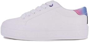 img 3 attached to Nautica Fashion Sneaker Sneaker Dulcie Girls White 2 Girls' Shoes in Athletic