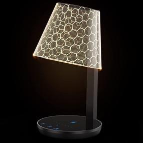 img 4 attached to Wireless Charger LED Desk Lamp - Multifunctional Honeycomb Design, Eye-Caring with 7 Lighting Modes, 7 Brightness Levels, Memory Function, Touch Control - Ideal for Bedside, Living Room, Office