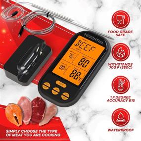 img 1 attached to Waterproof Meat Thermometer for Cooking and Grilling - Instant Read, Accurate Digital Food Thermometer with Timer - Works with Grill, Oven, BBQ, Smoker, Fryer - Includes EBook via Email