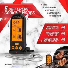 img 2 attached to Waterproof Meat Thermometer for Cooking and Grilling - Instant Read, Accurate Digital Food Thermometer with Timer - Works with Grill, Oven, BBQ, Smoker, Fryer - Includes EBook via Email