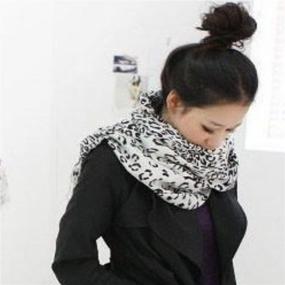 img 1 attached to Tapp Collections Premium Fashion Animal Print Shawl Scarf Wrap: Elevate Your Style with a Trendy Twist!