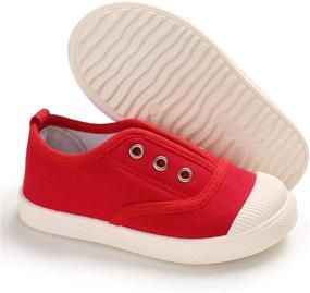 img 2 attached to 👟 Stylish and Comfortable Toddler Canvas Sneakers for Boys