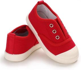 img 1 attached to 👟 Stylish and Comfortable Toddler Canvas Sneakers for Boys