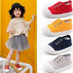 img 3 attached to 👟 Stylish and Comfortable Toddler Canvas Sneakers for Boys