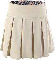 pleated adjustable uniforms girls' skirts & skorts in stretchy bienzoe clothing logo