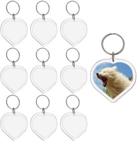 img 4 attached to PandaHall Acrylic Keychain 49X50X5Mm Keyring