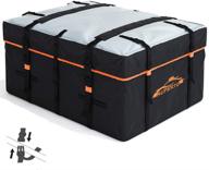enhance your car's storage with auperto car rooftop cargo carrier bag - spacious 19 cubic feet heavy duty roofbag with non-slip mats/lock/carry bag - fits cars with or without rack logo