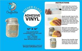 img 2 attached to 🌟 Craftables White Etched Glass Adhesive Vinyl - (5) 12in x 12in Sheets for Cricut, Silhouette Cameo, and Craft Cutters