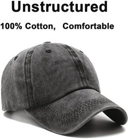 img 2 attached to Packs of PFFY Vintage Washed Distressed Baseball Cap: Optimized Dad Golf Hat for Men & Women