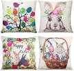 haopinsh easter pillow decorations bunnies logo