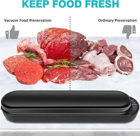 img 1 attached to 🖤 Black Vacuum Sealer Machine - Compact Rechargeable Automatic Food Sealer