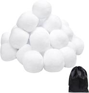 ❄️ cooraby 20 pieces 2 inches indoor snowball game set - fake snowball for funny snowball fights, realistic and interesting winter game logo