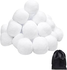 img 4 attached to ❄️ Cooraby 20 Pieces 2 Inches Indoor Snowball Game Set - Fake Snowball for Funny Snowball Fights, Realistic and Interesting Winter Game