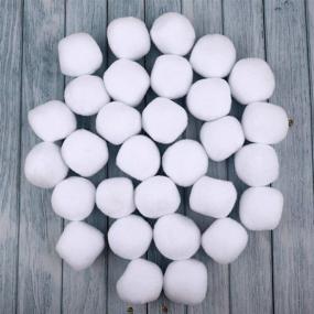 img 3 attached to ❄️ Cooraby 20 Pieces 2 Inches Indoor Snowball Game Set - Fake Snowball for Funny Snowball Fights, Realistic and Interesting Winter Game