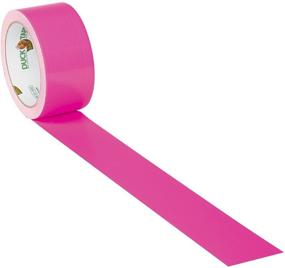 img 1 attached to 🦆 Duck Brand 868088 X-Factor Neon Colored Duct Tape in Funky Flamingo - 1.88" x 15 Yards (Single Roll)