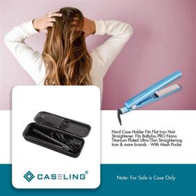 img 1 attached to Flat Iron Hair Straightener Case Holder by Caseling with Mesh Pocket – Optimal Storage Solution for Your Styling Tool