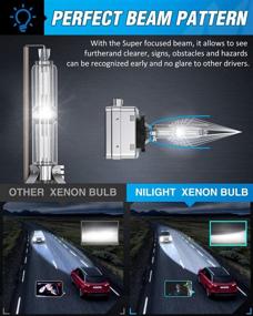 img 3 attached to Nilight D1S HID Xenon Headlight Bulbs - 6000K High Low Beam Replacement (2-Pack) for 12V Cars