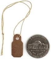 🏷️ versatile 100 pcs kraft paper tags with string - ideal for jewelry pricing (3/8" x 7/8") logo