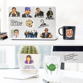 img 2 attached to 🖥️ 100-Pack of The Office Merchandise Stickers: Funny TV Show Decals for Laptops, Water Bottles, and More